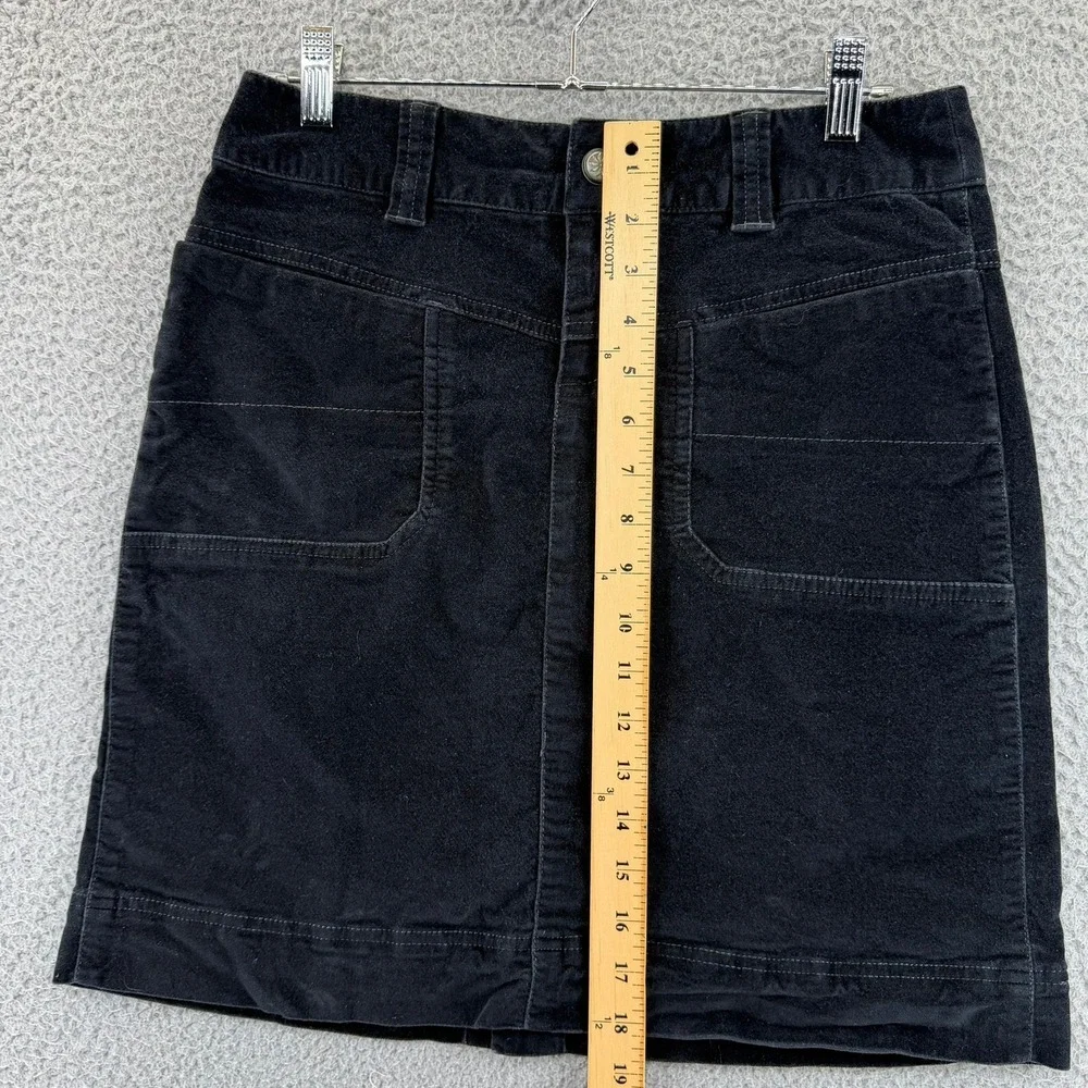 Athleta Black Corduroy Mini Skirt Womens 4 Stretch Utility Pocket Style 720944